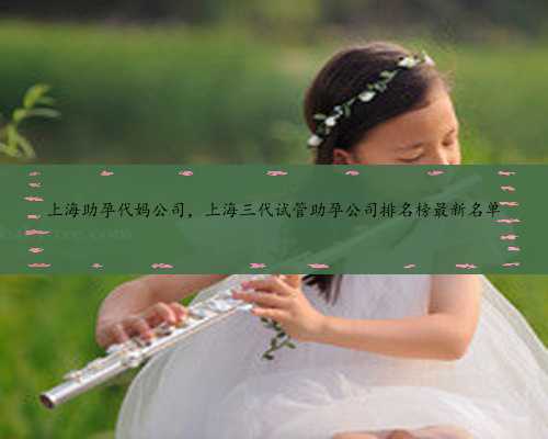 上海助孕代妈公司，上海三代试管助孕公司排名榜最新名单